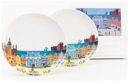 Set of two dessert plates