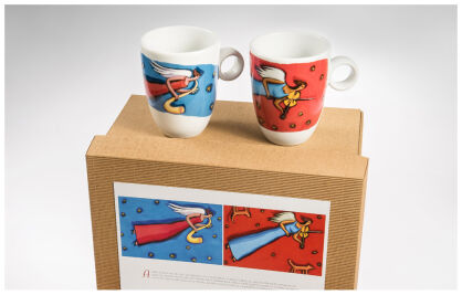 Mugs for tea, hot chocolate (gift set)