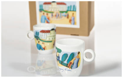 Mugs for tea, hot chocolate (gift set)