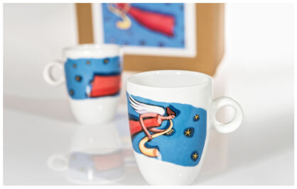 Mugs for tea, hot chocolate (gift set)